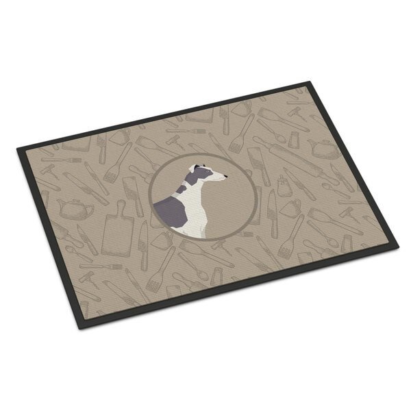 18 x 27 in. Greyhound in the Kitchen Indoor or Outdoor Mat, Carolines Treasures, Mfr#: CK2190MAT